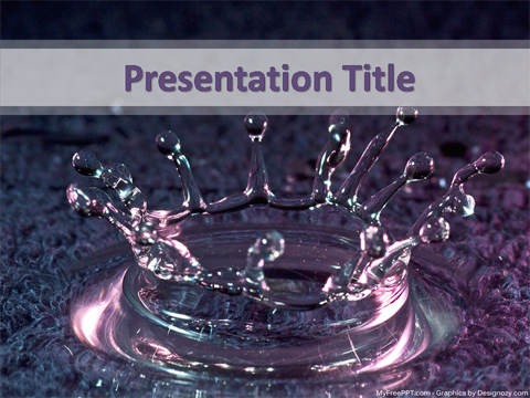 Drops in Water PowerPoint Template