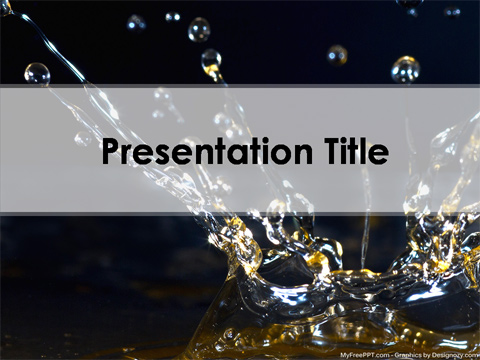 Natural Water PowerPoint Template