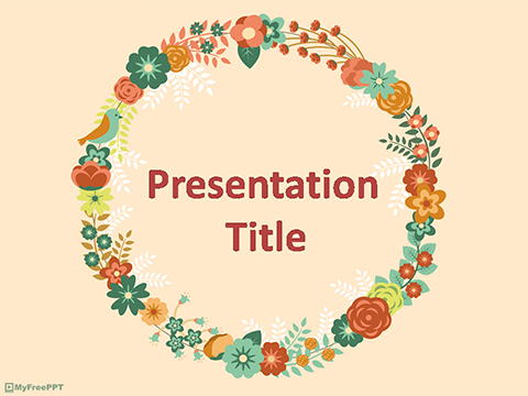 Decorative Floral Frame PowerPoint Template