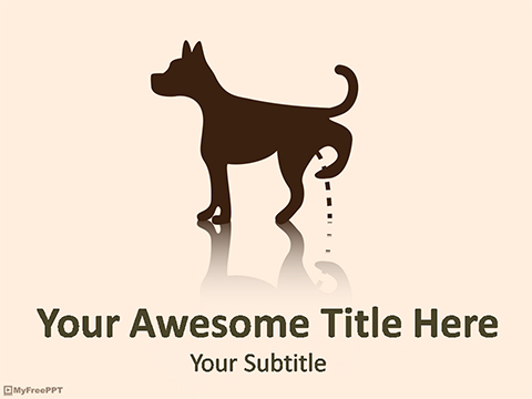 Dog Peeing PowerPoint Template