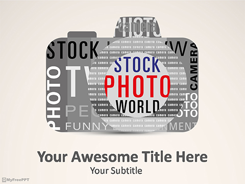 Stock Photo World PowerPoint Template