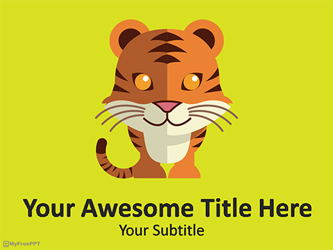 Save Tiger PowerPoint Template