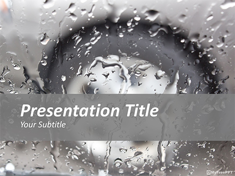 Drops on Glass PowerPoint Template