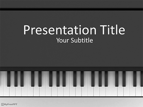 Piano Buttons PowerPoint Template