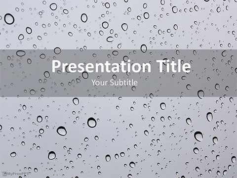 Water Drops PowerPoint Template