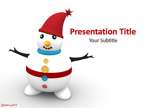 Xmas Snowman PowerPoint Template